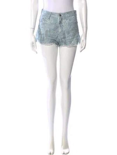 Pre-owned Iro Linen Mini Shorts In Blue
