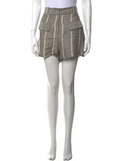 Pre-owned Iro Linen Mini Shorts In Grey