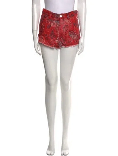 Pre-owned Iro Linen Mini Shorts In Red