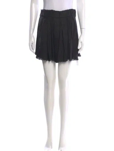 Pre-owned Iro Linen Mini Skirt In Black