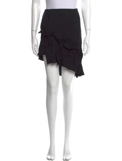 Pre-owned Iro Linen Mini Skirt In Black