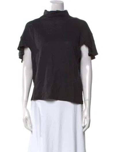 Pre-owned Iro Linen Mock Neck Top W/ Tags In Black
