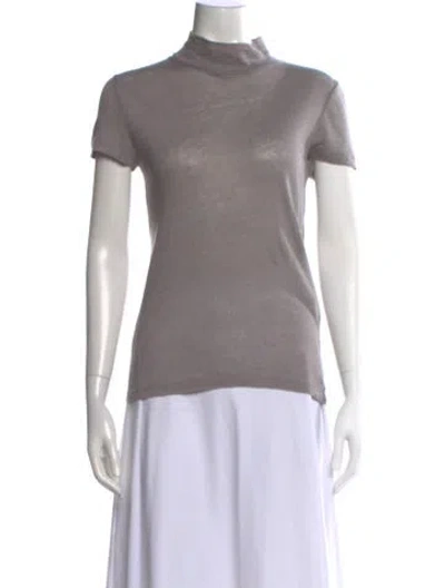 Pre-owned Iro Linen Mock Neck T-shirt In Gray