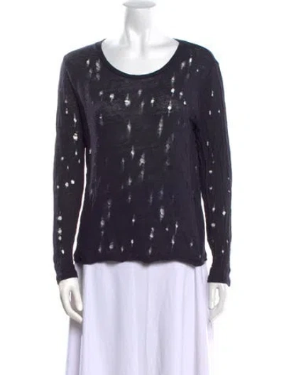 Pre-owned Iro Linen Printed Sweatshirt In Blue