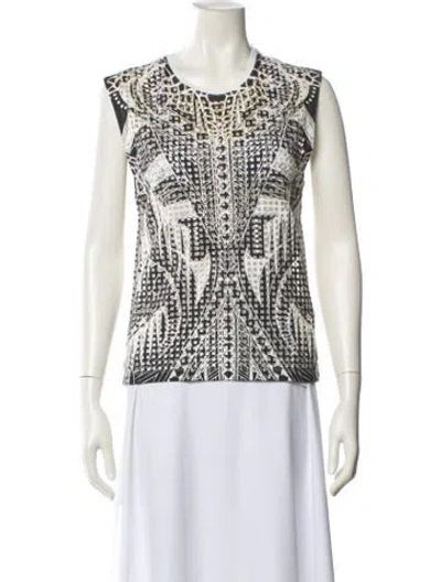 Pre-owned Iro Linen Printed Top In Blue