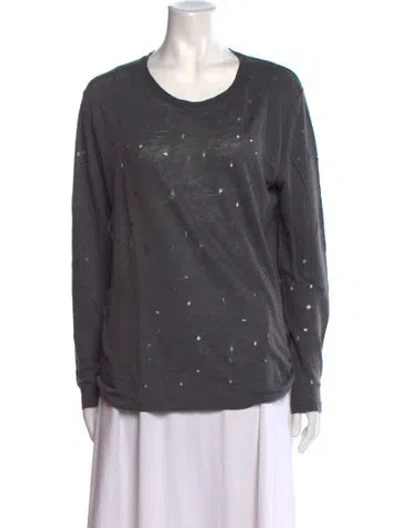 Pre-owned Iro Linen Scoop Neck T-shirt In Gray