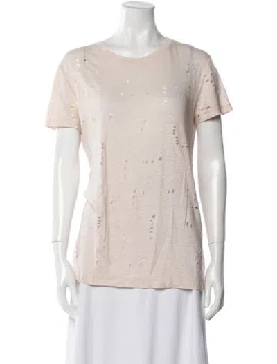Pre-owned Iro Linen Scoop Neck T-shirt In Neutral