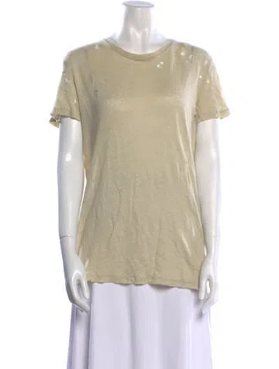 Pre-owned Iro Linen Scoop Neck T-shirt In Neutral