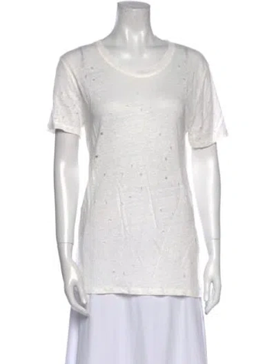 Pre-owned Iro Linen Scoop Neck T-shirt In Neutral