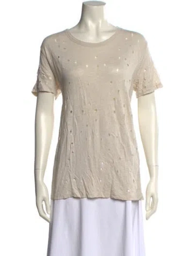 Pre-owned Iro Linen Scoop Neck T-shirt In Neutral