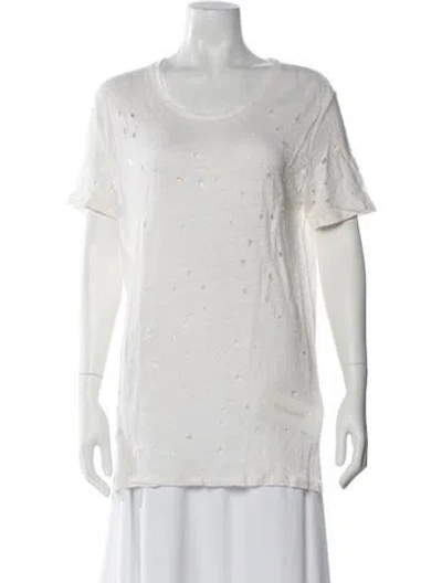 Pre-owned Iro Linen Scoop Neck T-shirt In Neutral