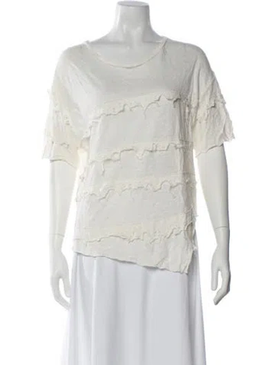 Pre-owned Iro Linen Scoop Neck T-shirt In Neutral