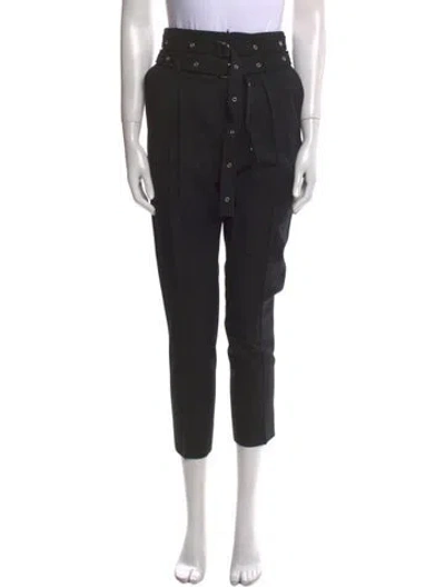 Pre-owned Iro Linen Skinny Leg Pants In Black