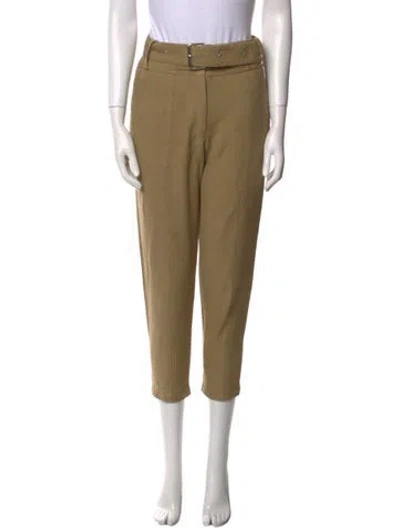 Pre-owned Iro Linen Straight Leg Pants In Green