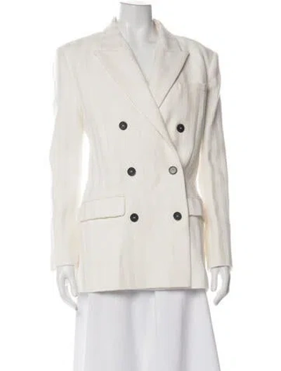 Pre-owned Iro Linen Striped Blazer In Neutrals