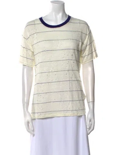 Pre-owned Iro Linen Striped Sweater