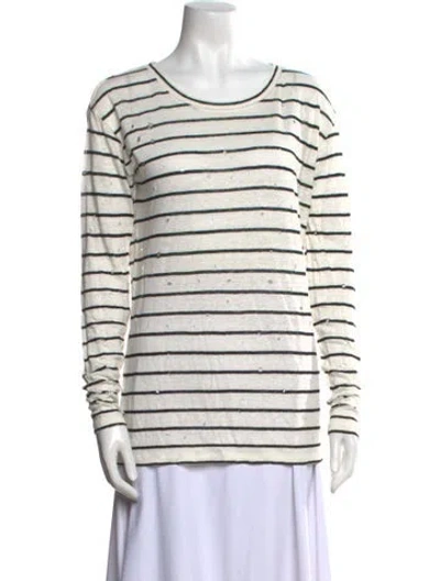 Pre-owned Iro Linen Striped Top In Neutral