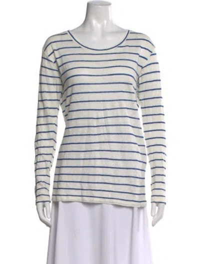 Pre-owned Iro Linen Striped T-shirt In Blue