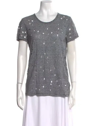 Pre-owned Iro Linen Striped T-shirt In Gray