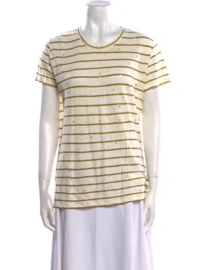 Pre-owned Iro Linen Striped T-shirt In Neutral
