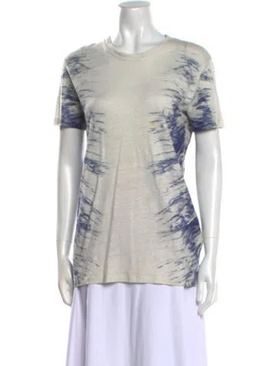 Pre-owned Iro Linen Tie-dye Print T-shirt In Gray