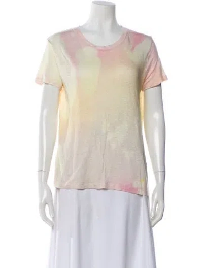 Pre-owned Iro Linen Tie-dye Print T-shirt In White