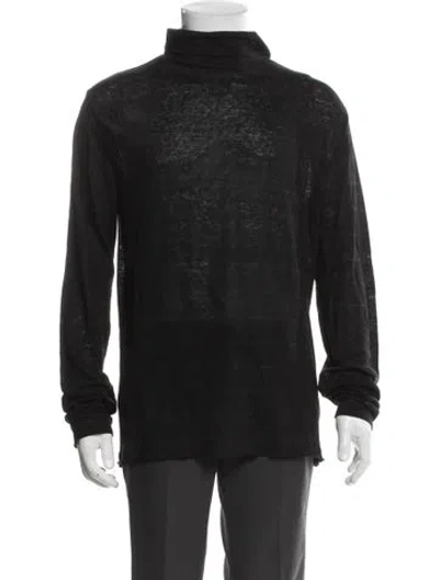 Pre-owned Iro Linen Turtleneck T-shirt In Black