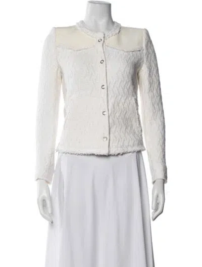 Pre-owned Iro Linen Tweed Pattern Jacket In Neutrals