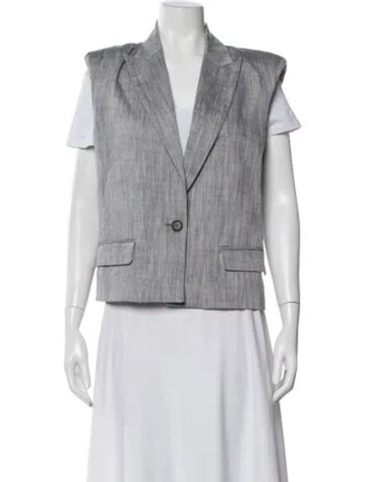 Pre-owned Iro Linen Vest In Gray