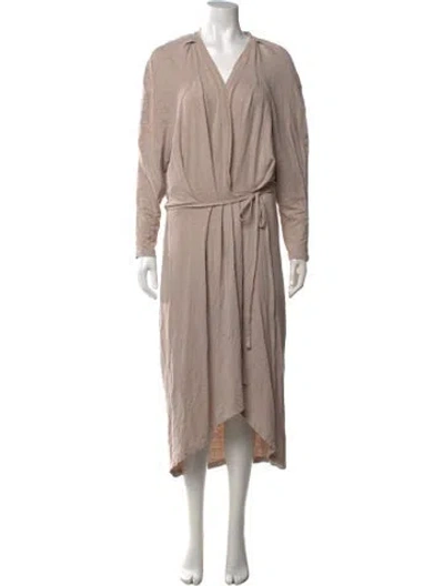 Pre-owned Iro Linen V-neck Sweater In Neutral