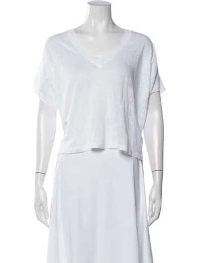 Pre-owned Iro Linen V-neck T-shirt In Pink