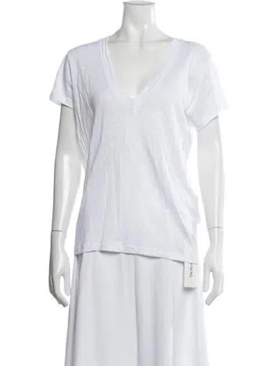 Pre-owned Iro Linen V-neck T-shirt In White