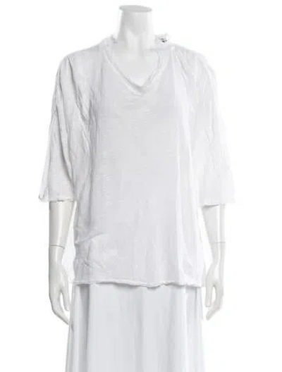 Pre-owned Iro Linen V-neck T-shirt In White