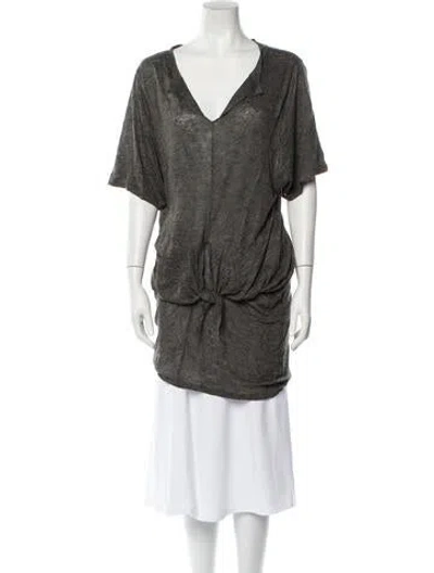 Pre-owned Iro Linen V-neck Tunic In Black