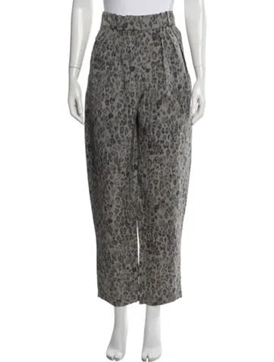 Pre-owned Iro Linen Wide Leg Pants W/ Tags In Gray