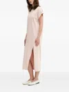 Iro Litonya Short-sleeve Midi Dress In Pink