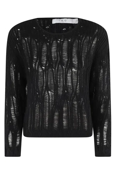 Iro Liya Knit Top In Black
