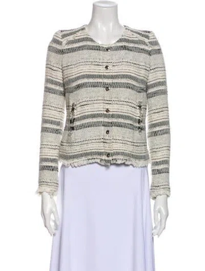 Pre-owned Iro Lizzie Striped Evening Jacket In Neutral