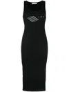 Iro Logo-print Fitted Dress In Schwarz