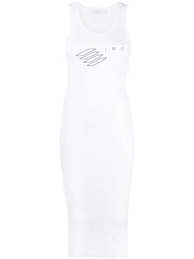 Iro Logo-print Fitted Dress In White
