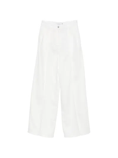Iro Logo-patch Wide-leg Jeans In White
