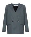 Iro Sabrine Double-breasted Blazer In Gray
