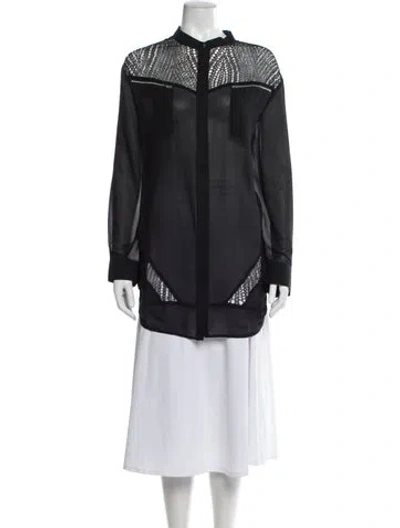 Pre-owned Iro Long Sleeve Blouse In Black