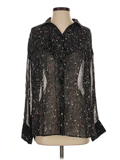 Pre-owned Iro Long Sleeve Blouse In Black