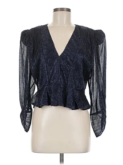 Iro Long Sleeve Blouse In Blue