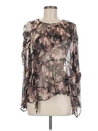 Pre-owned Iro Long Sleeve Blouse In Brown