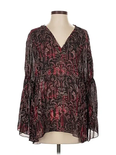 Pre-owned Iro Long Sleeve Blouse In Burgundy