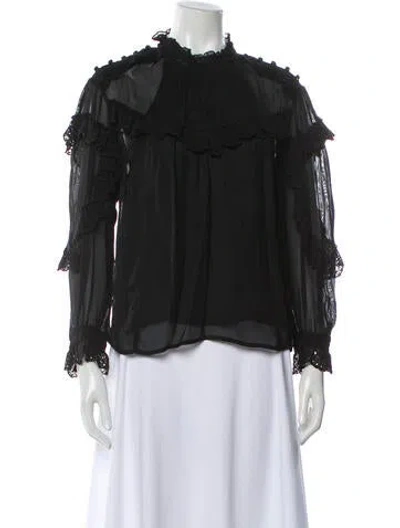 Pre-owned Iro Long Sleeve Blouse In Gray