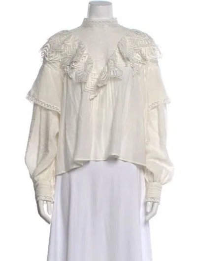 Pre-owned Iro Long Sleeve Blouse In Neutral