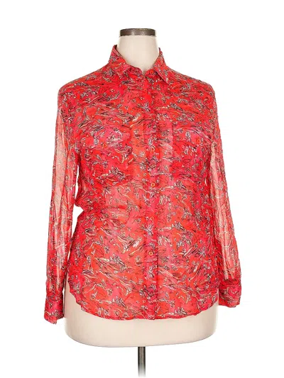 Pre-owned Iro Long Sleeve Blouse In Red